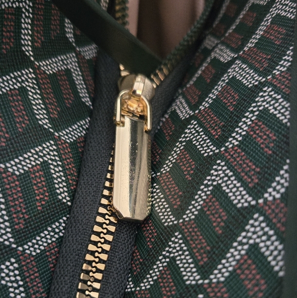 Green Geometric Printed Patterned Tote Bag - Picture 7 of 8